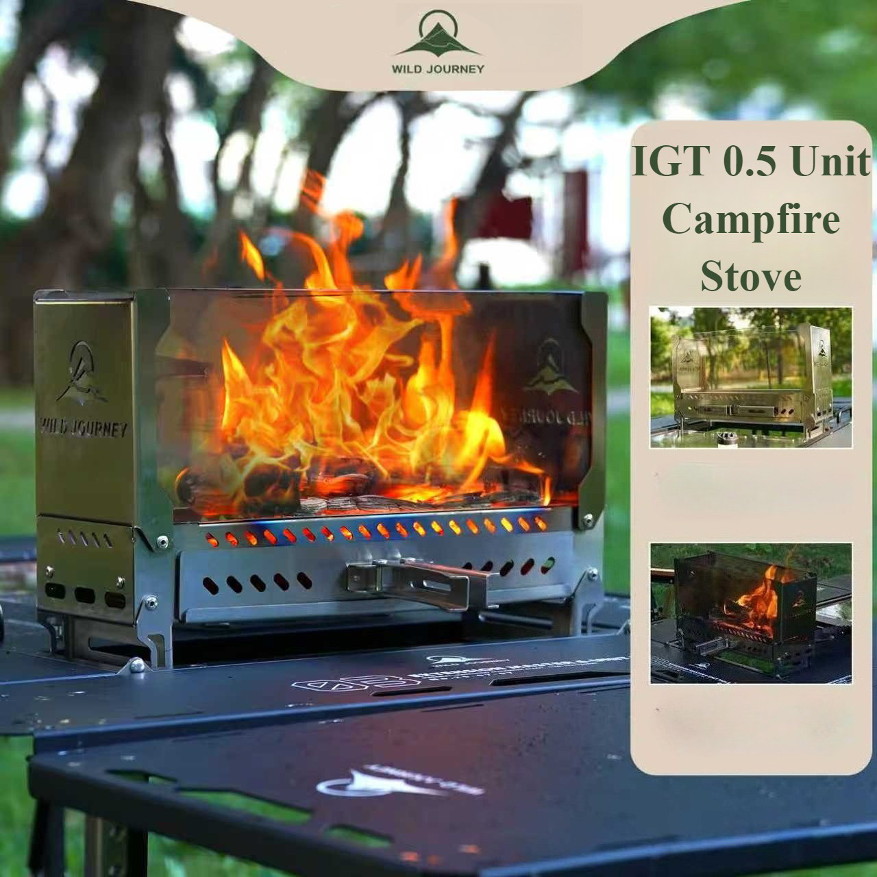 Outdoor Camping Oven - SmiloDon Camping Opvouwbare Koperslager IGT Half-Unit