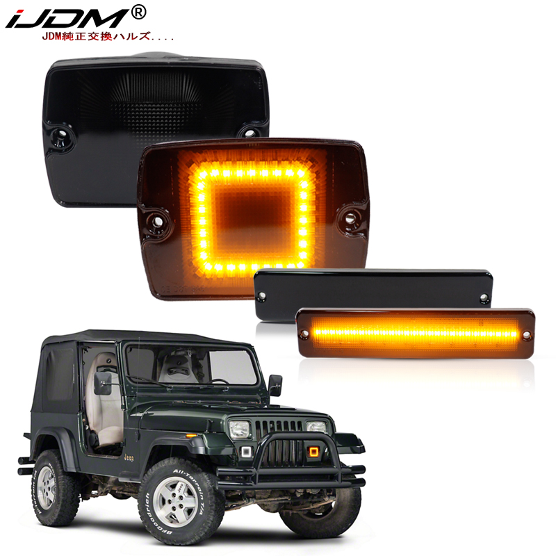 Outdoor Camping Jeep - iJDM Zijmarkeringslicht & voorbumper DRL-licht voor