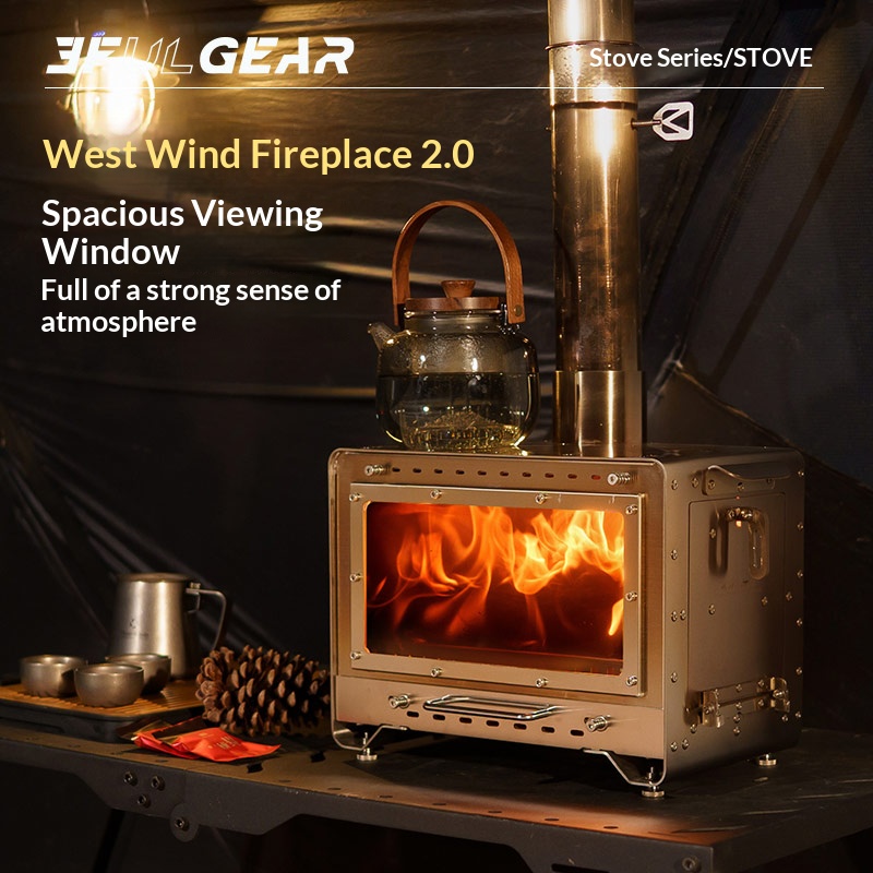 Outdoor Camping Oven - 3F UL GEAR roestvrijstalen open haard