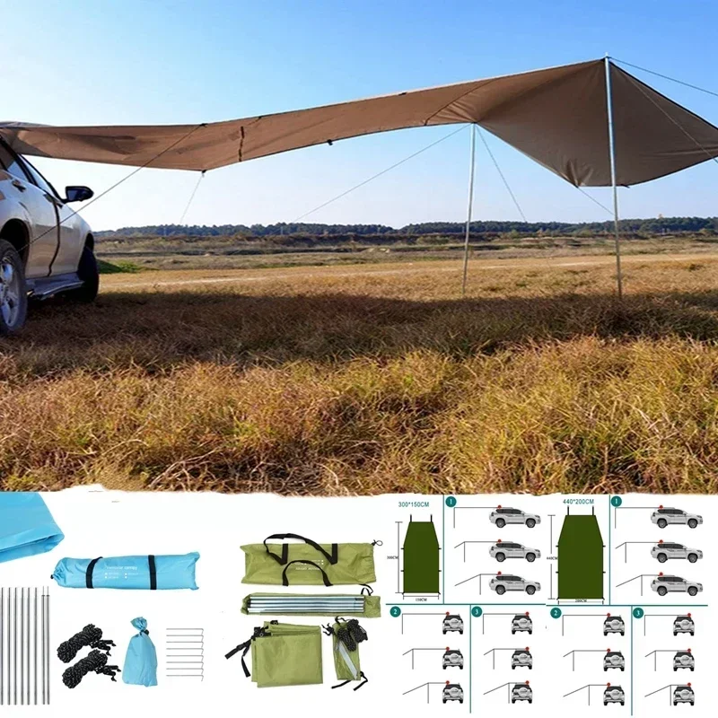 Outdoor Camping Jeep - Draagbare Auto Shelter Schaduw Camping Kant
