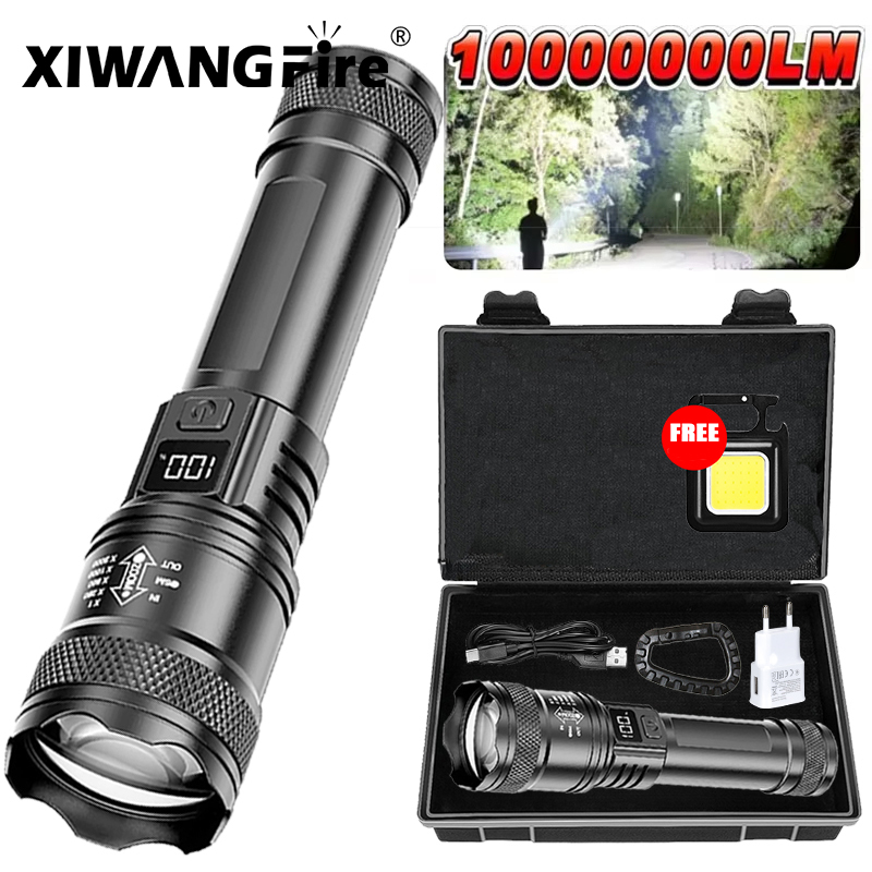 Outdoor Camping And Fishing - Ultraheldere LED-zaklamp 2000LM Type-C Oplaadbare lange