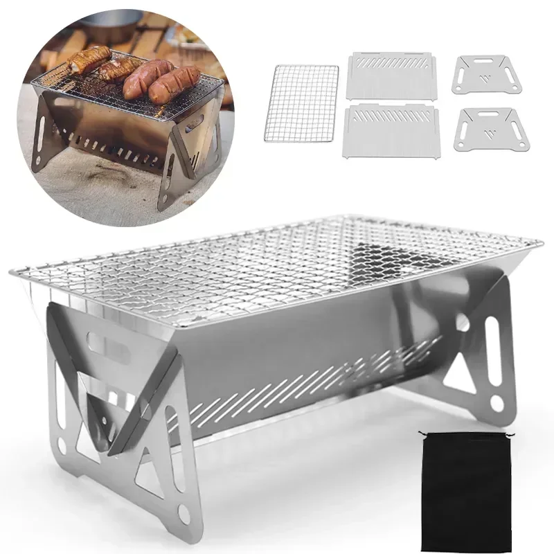Outdoor Camping Oven - Draagbare opvouwbare barbecuegrill, verwarmingskachels, multifunctionele camping