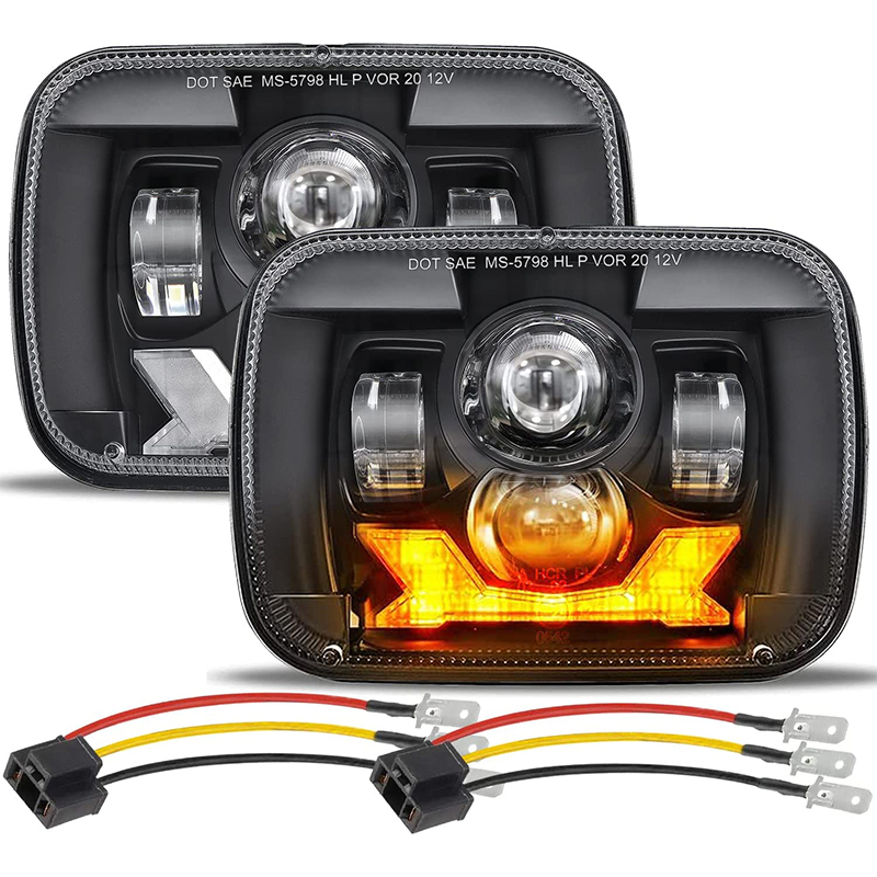 5x7 7x6 LED koplampen 9600LM 1 - Outdoor Camping Jeep recensie en prijs
