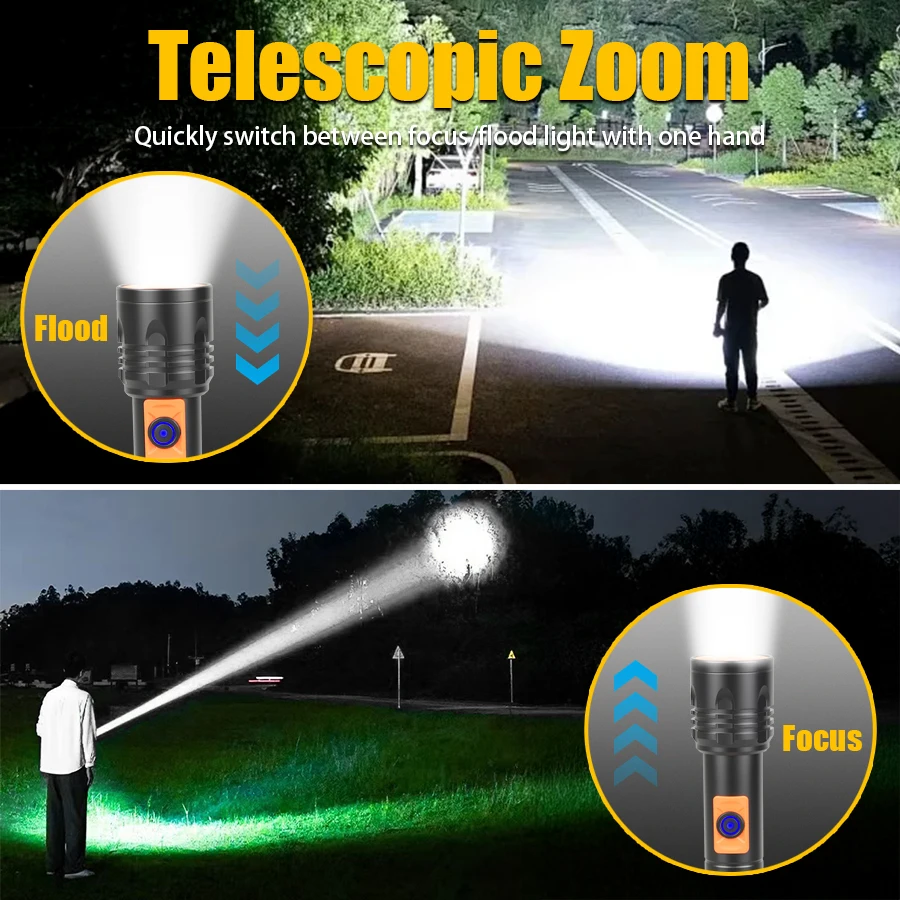 Krachtige LED-zaklamp Oplaadba - Outdoor Camping And Fishing recensie en prijs
