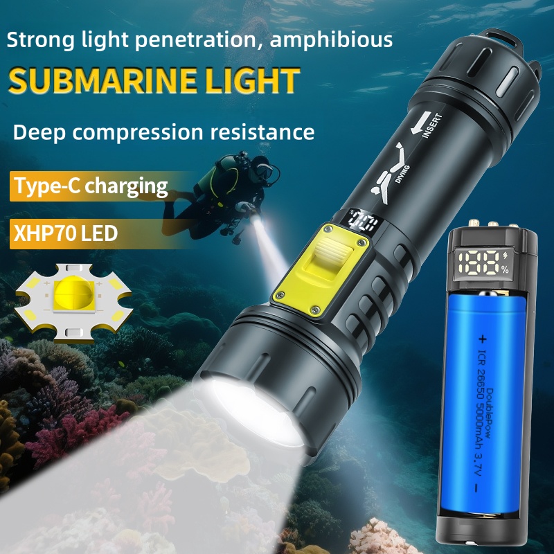Nieuwe XHP70 Duikzaklamp IPX8  - Outdoor Camping And Fishing recensie en prijs