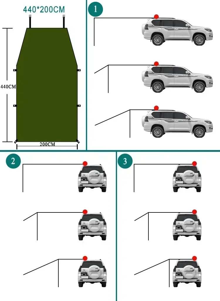 Draagbare Auto Shelter Schaduw - Outdoor Camping Jeep recensie en prijs