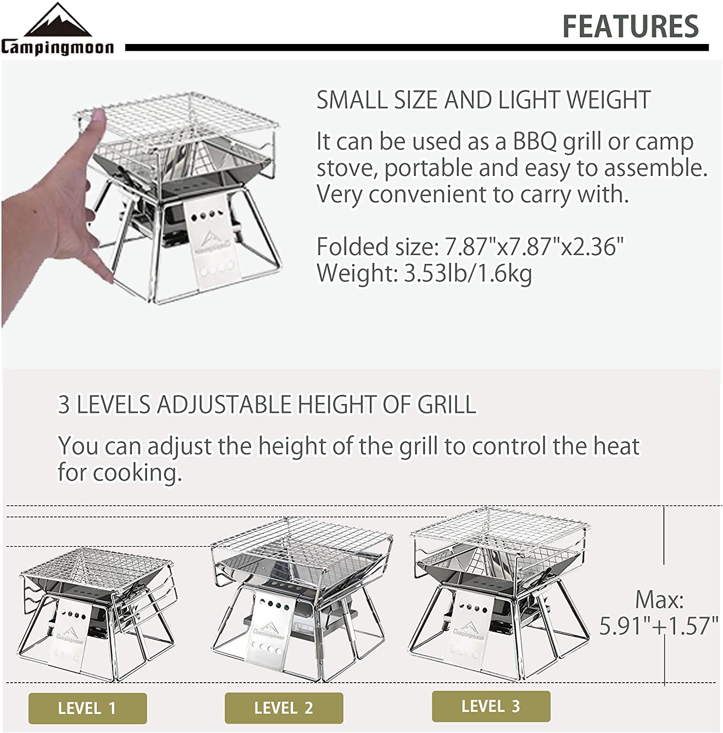 Campingmoon Outdoor Camping Bb - Outdoor Camping Oven recensie en prijs