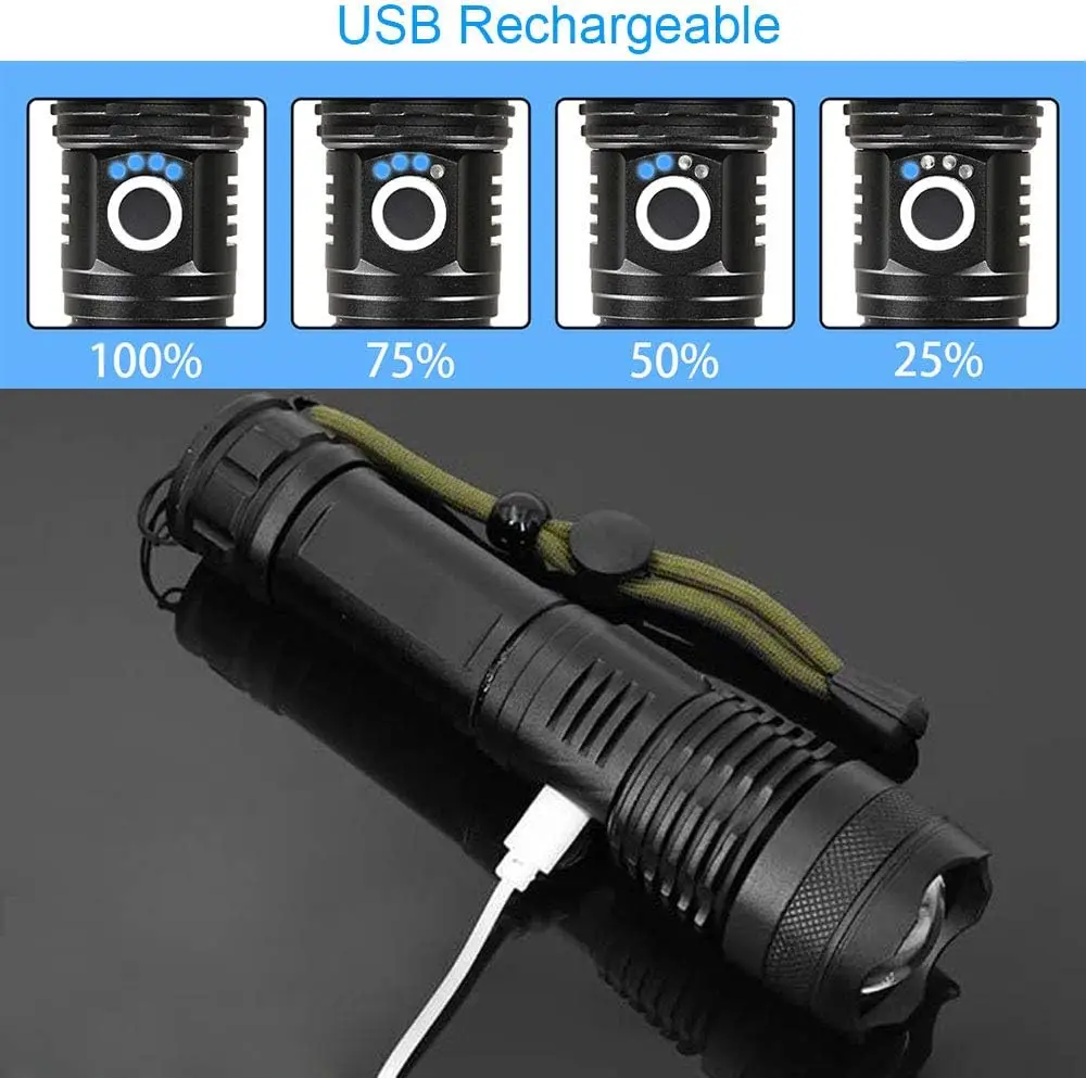 Krachtige LED-zaklamp Oplaadba - Outdoor Camping And Fishing recensie en prijs