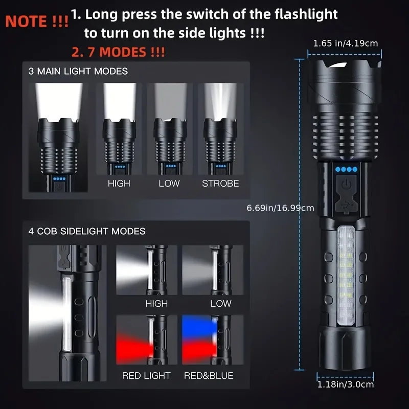 Krachtige LED-zaklamp Batterij - Outdoor Camping And Fishing recensie en prijs